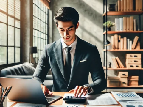 A financial planner reviewing documents to reduce tax liability legally and efficiently.